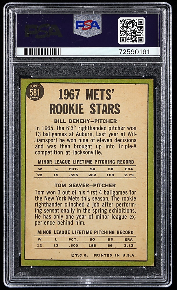 1967 Topps #581 Tom Seaver Rookie PSA FAIR 1.5