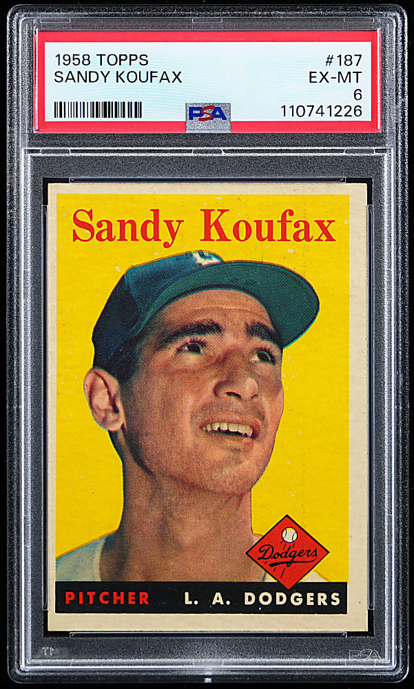 1958 Topps #187 Sandy Koufax PSA EX-MT 6