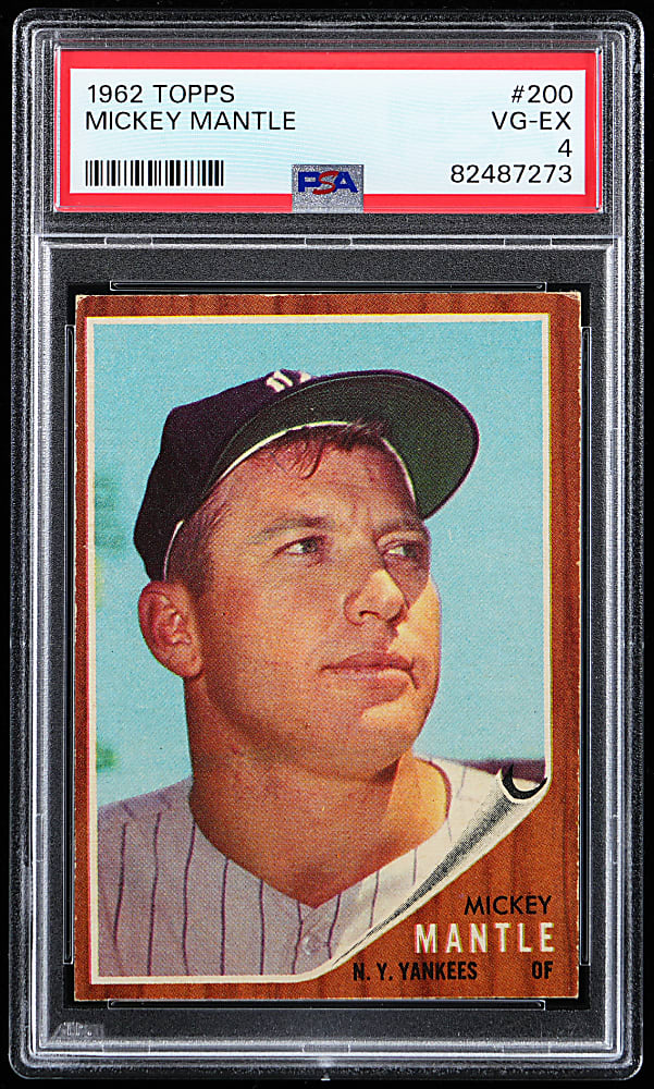 1962 Topps #200 Mickey Mantle PSA VG-EX 4