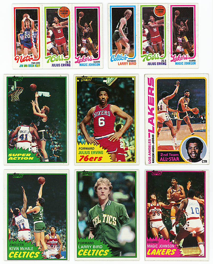 1978-1982 Topps Basketball Near Set Run (4) with Larry Bird/Magic Johnson Rookie - (582) Total Cards