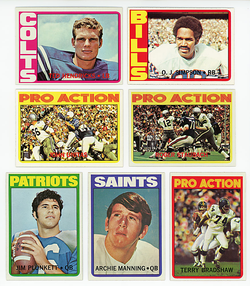 1972 Topps Football Complete Low Number Set (263) - Clean!