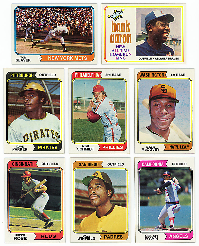 1974 Topps Complete Set (660) Plus Traded (44) Set & (15) Washington Variations - Sharp!