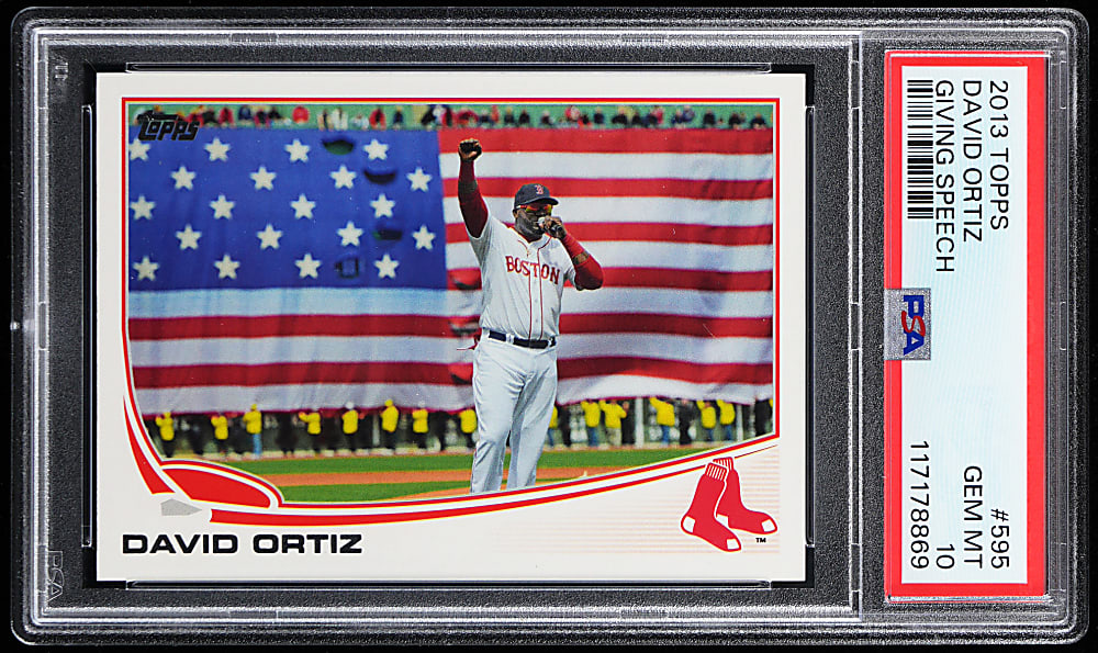 2013 Topps #595 David Ortiz Giving Speech Shortprint Variation PSA GEM MINT 10
