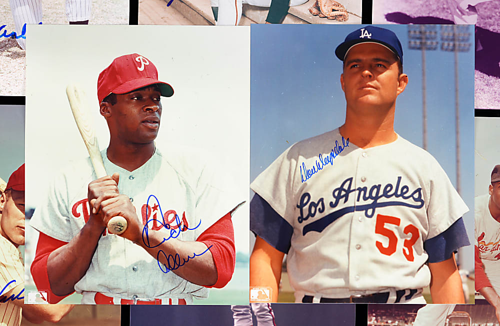 Signed 8x10 Collection (73) with (57) Hall of Famers Including Aaron, Mays, Ryan