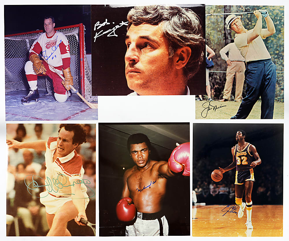 Multi-Sport Signed 8x10 Photograph Collection (21) With Ali, Howe, Magic, Nicklaus