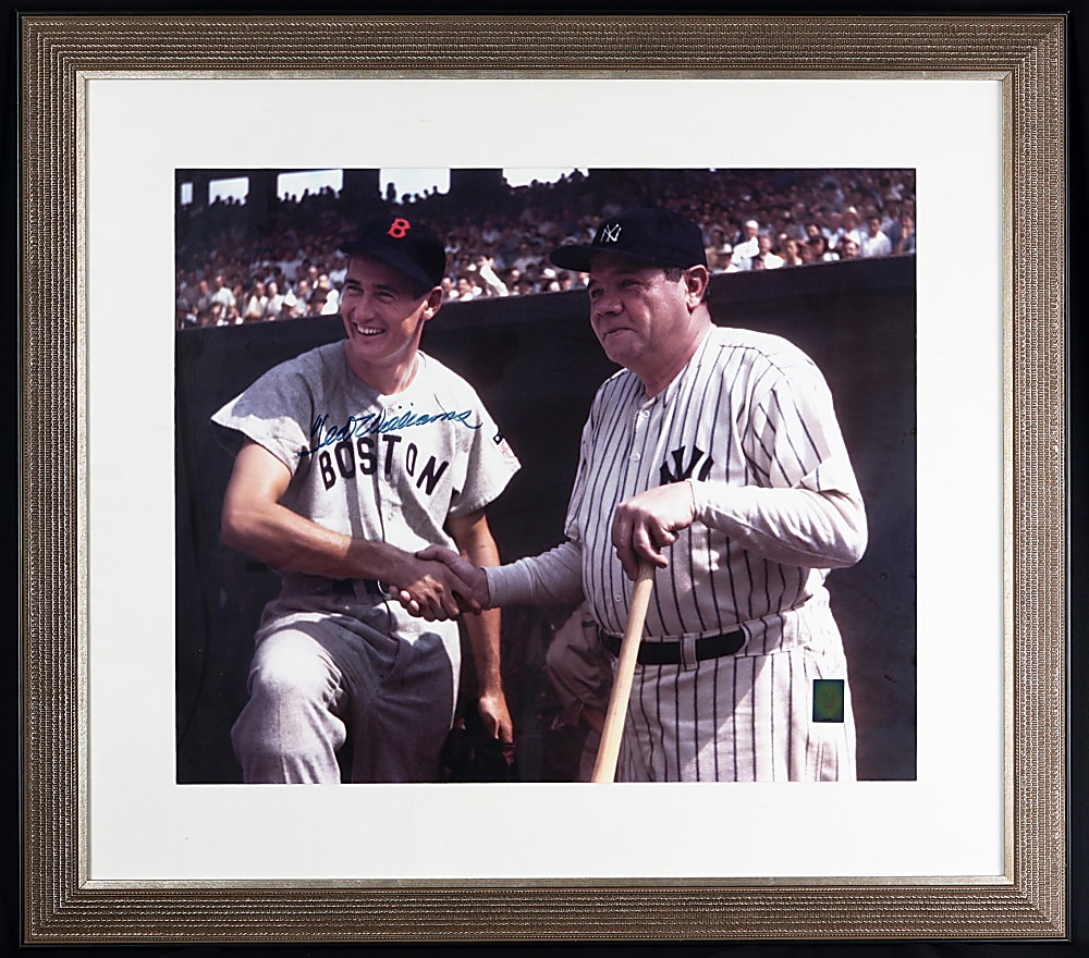 Ted Williams Signature Framed Displays (4) with (2) Limited-Edition