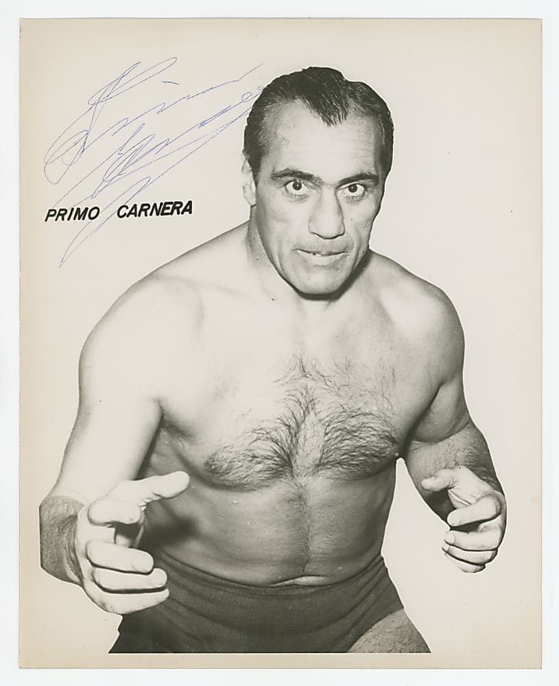 1950s Primo Carnera Signed 8x10 Vintage Photo - Full JSA LOA
