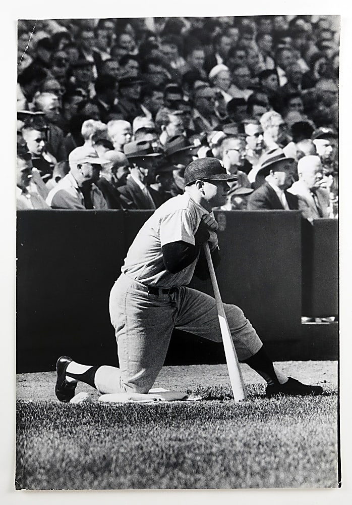 1960 Mickey Mantle On Deck Original Ted Polumbaum LIFE Magazine Type I 9x13 1/4 Photograph - PSA/DNA LOA