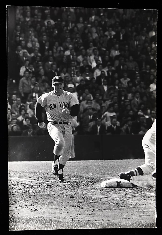 1960 Mickey Mantle Running to First Original Ted Polumbaum LIFE Magazine Type I 9x13 1/8 Photograph - PSA/DNA LOA