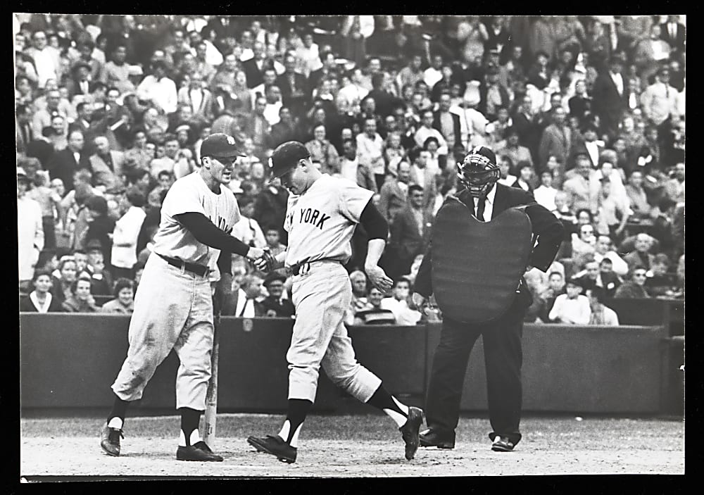 1960 Mickey Mantle w/ Bill Skowron Original Ted Polumbaum LIFE Magazine Type I 9 1/4 x13 1/8 Photograph - PSA/DNA LOA