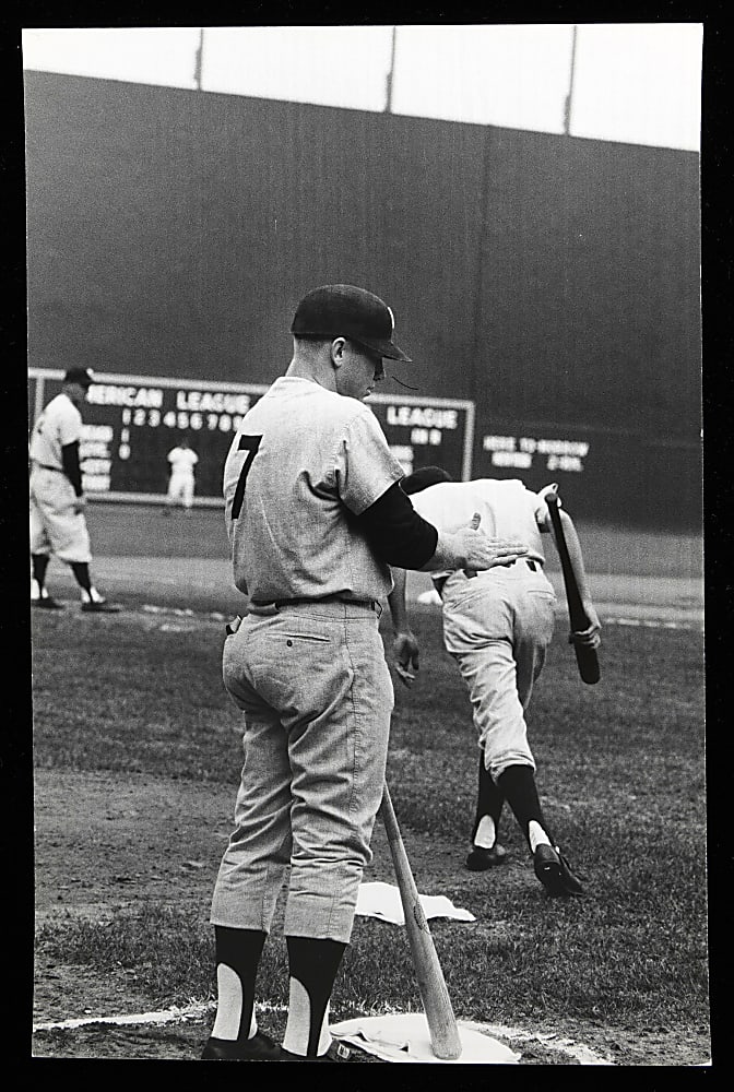 1960 Mickey Mantle On Deck Original Ted Polumbaum LIFE Magazine Type I 8 3/4 x 13 1/4 Photograph - PSA/DNA LOA