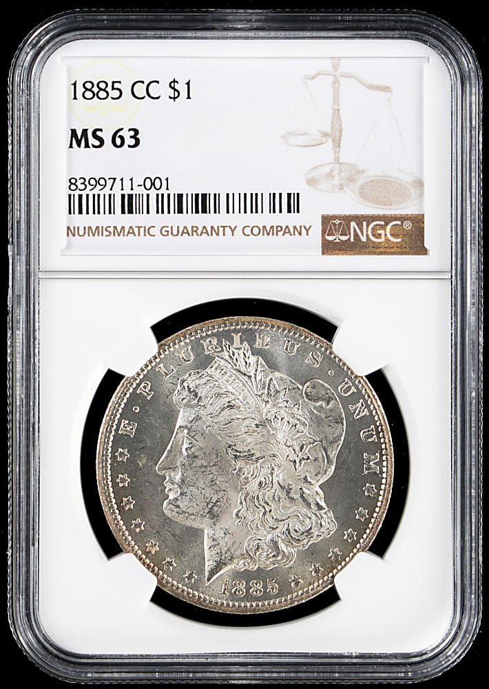 1885-CC Morgan Carson City Silver Dollar - NGC MS63