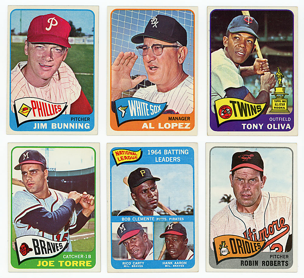 1965 Topps Hall of Fame & Star Collection (22) with #160 Roberto Clemente