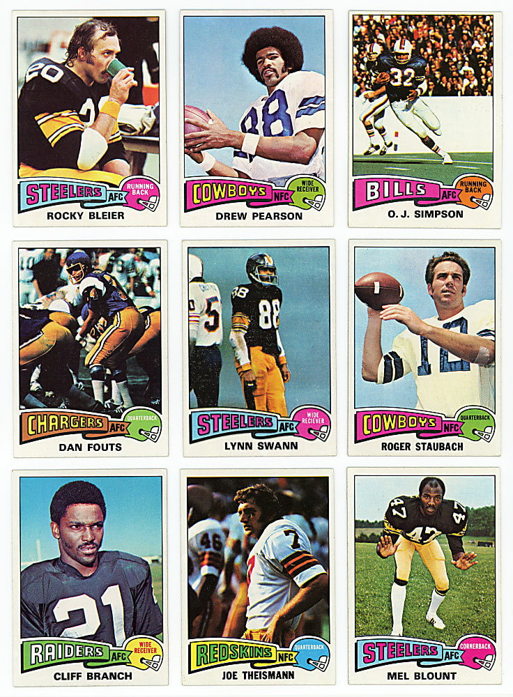 1975 Topps Football Complete Set (528) - Clean!