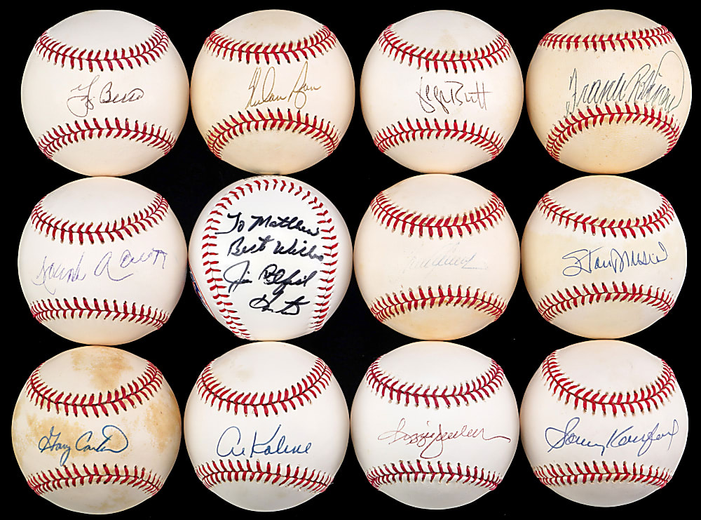 Hall of Famer Single-Signed Baseball Collection (30) with Hank Aaron & Sandy Koufax