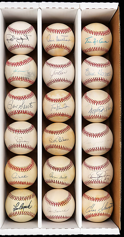 Hall of Famer Single-Signed Baseball Collection (30) with Hank Aaron & Sandy Koufax