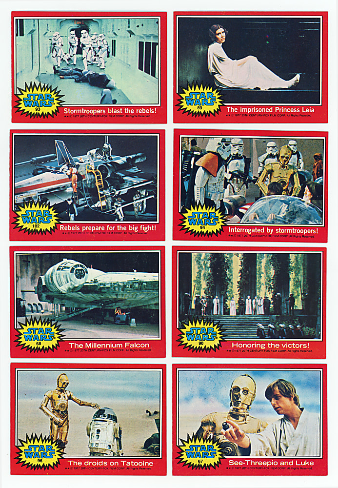1977 Topps Star Wars Series 2 Red Border Cards (400+) - Clean