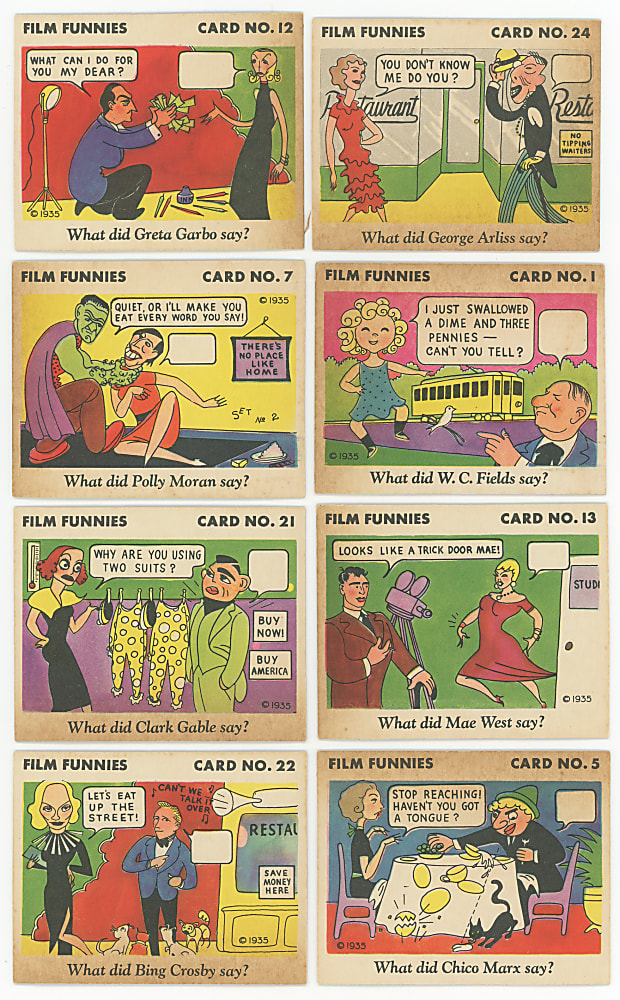 1935 R48-2 Film Funnies Name on Front Variety Complete Set (24)