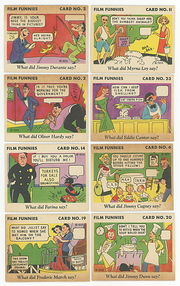 1935 R48-2 Film Funnies Name on Front Variety Complete Set (24)