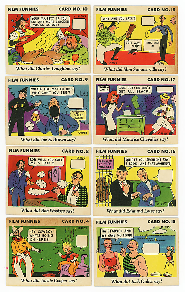 1935 R48-2 Film Funnies Name on Front Variety Complete Set (24)