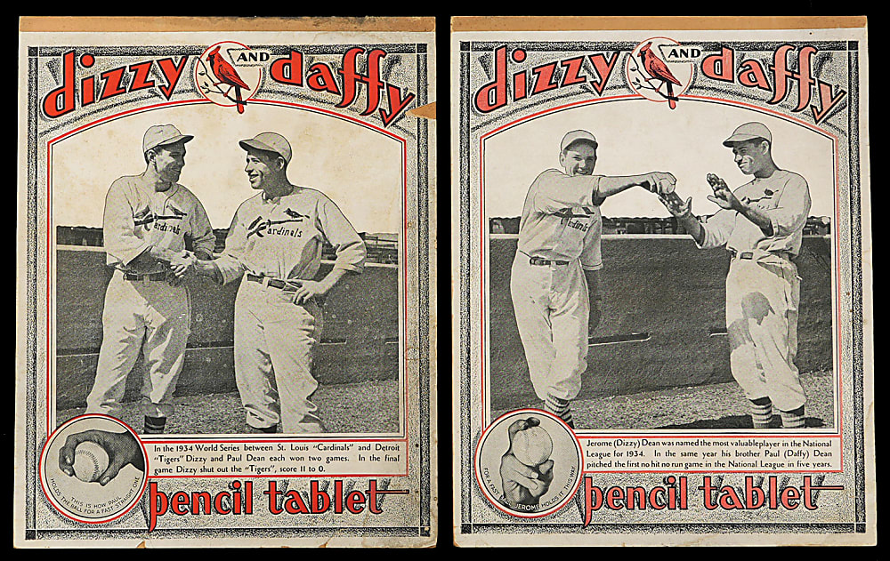 Circa 1934 Dizzy & Daffy Dean Notebook Pair (2)