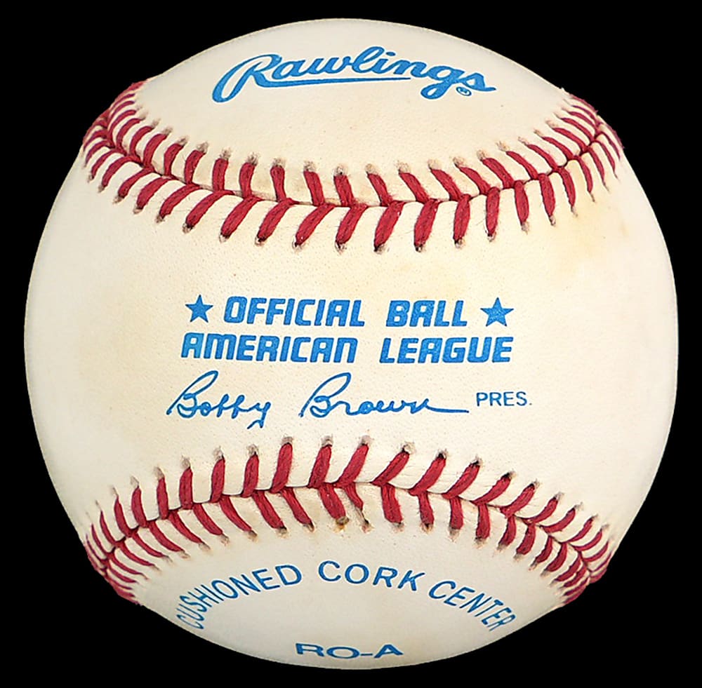 Mel Allen Sharply Signed OAL/Brown Baseball - Full JSA LOA