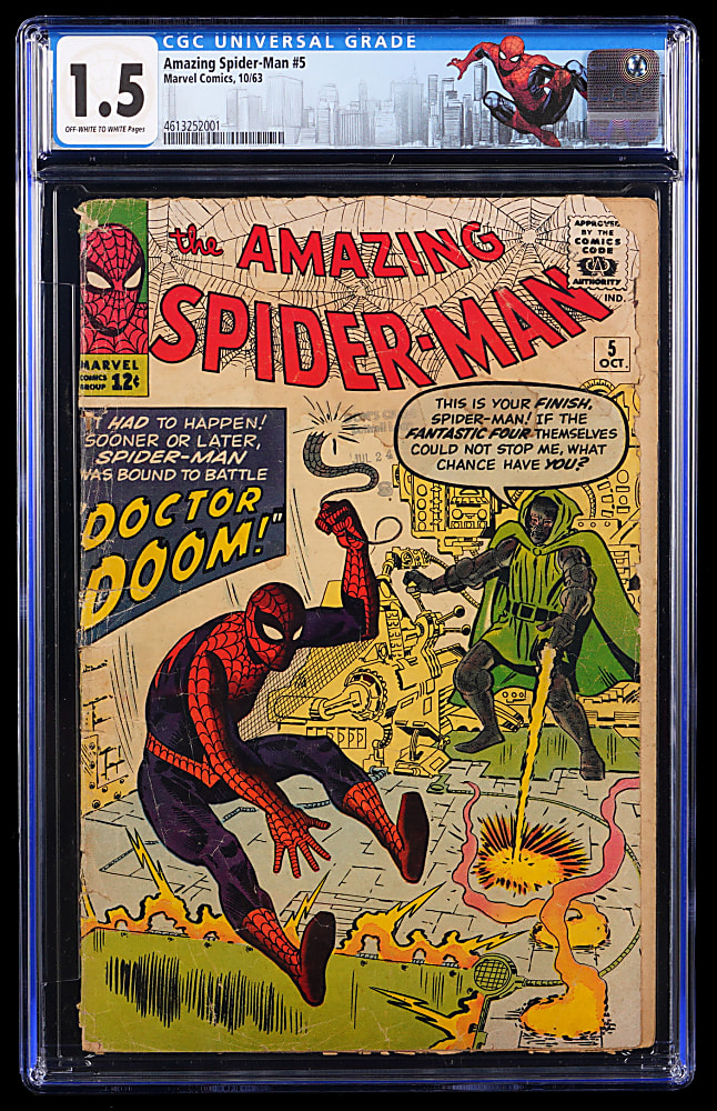 1963 Marvel Amazing Spider-Man #5 Early Doctor Doom Appearance - CGC 1.5