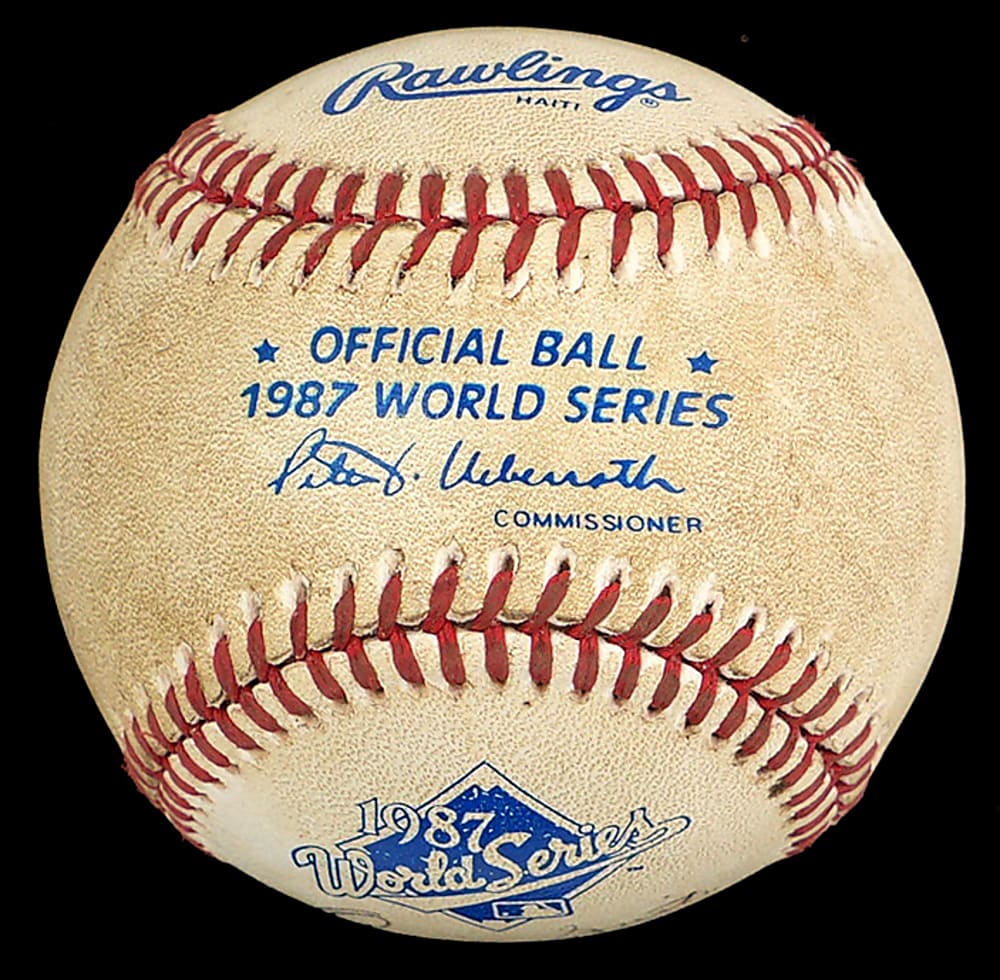 1987 Ozzie Smith Single-Signed Official World Series Baseball with Game-Use Attributes - PSA/DNA LOA