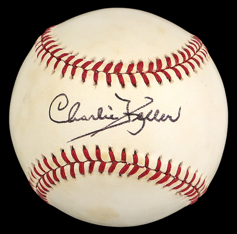 Charlie Keller Tough Single-Signed Baseball - Full JSA LOA