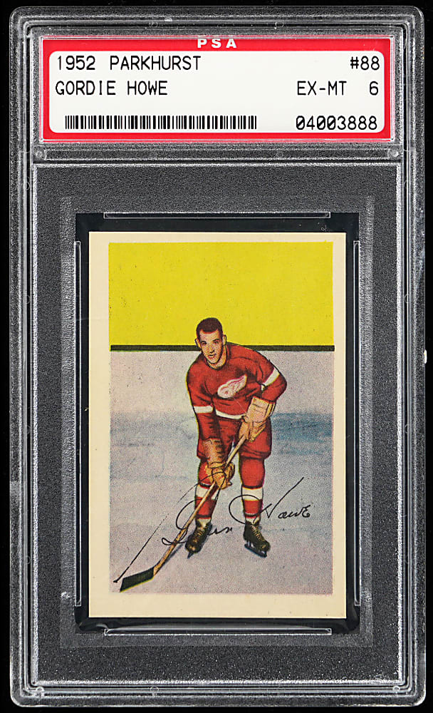1952 Parkhurst Hockey #88 Gordie Howe PSA EX-MT 6