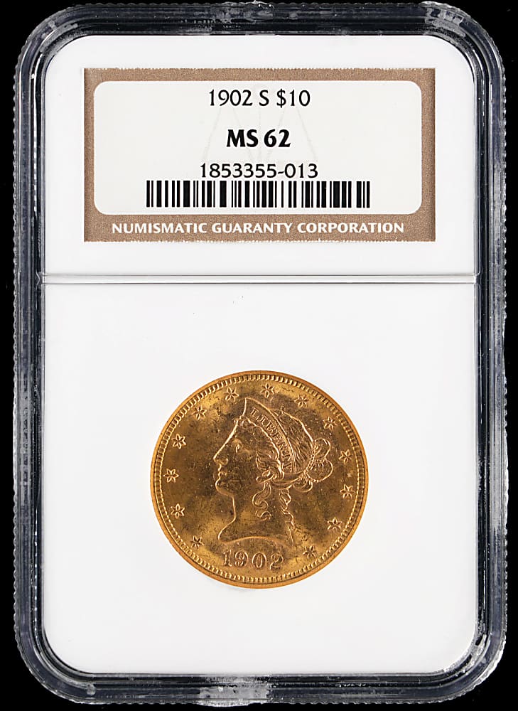 1902 $10 Liberty Head Gold Eagle Coin - NGC MS62
