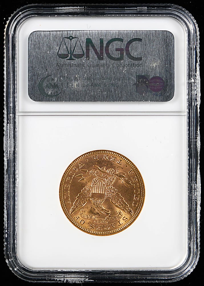 1894 $10 Liberty Head Gold Eagle Coin - NGC MS62