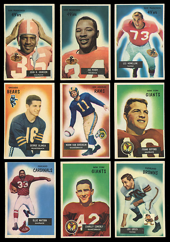 1955 Bowman Football Partial Set (85/160) with Several Hall of Famers & Stars- Clean!