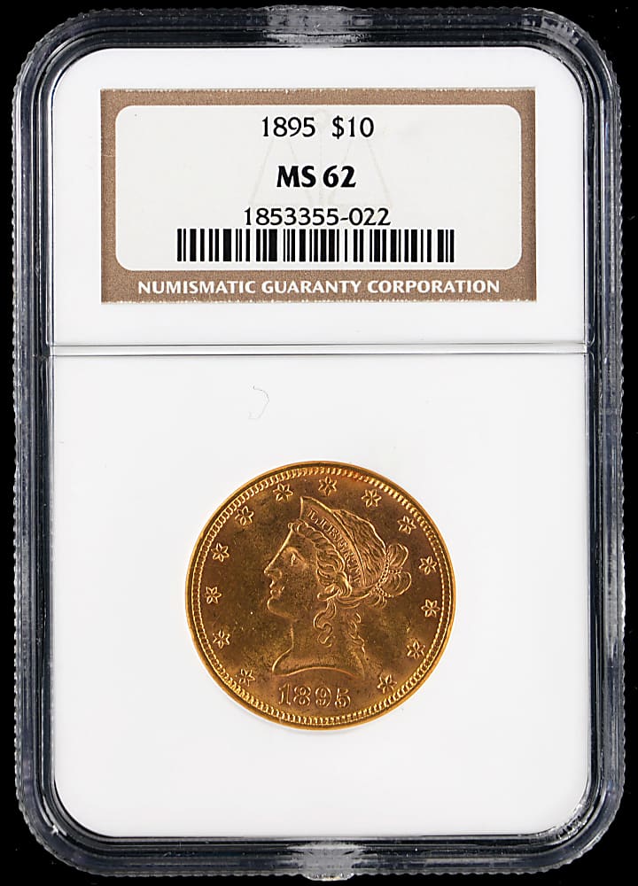 1895 $10 Liberty Head Gold Eagle Coin - NGC MS62