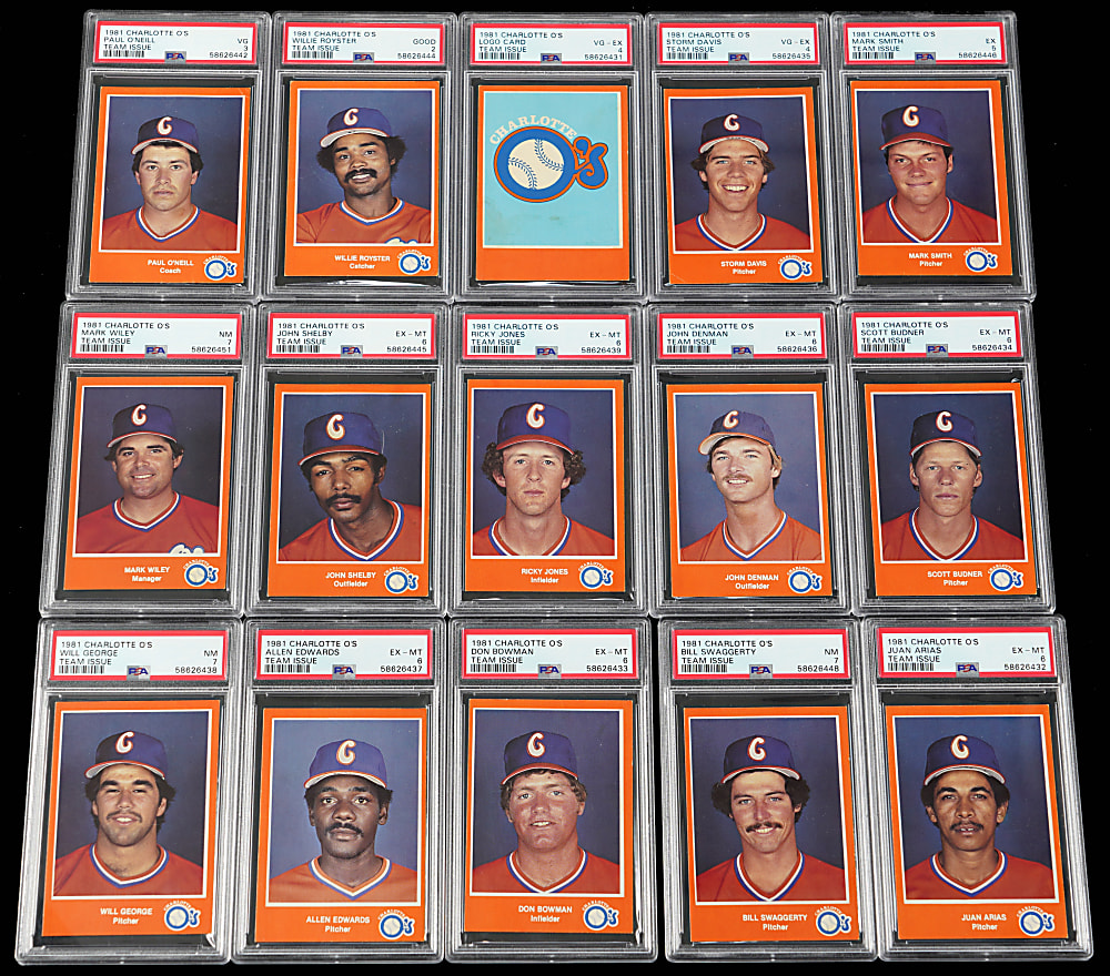 1981 Charlotte O's PSA Graded Near Complete (21/25) - All Low Pop with Only Graded or None Higher