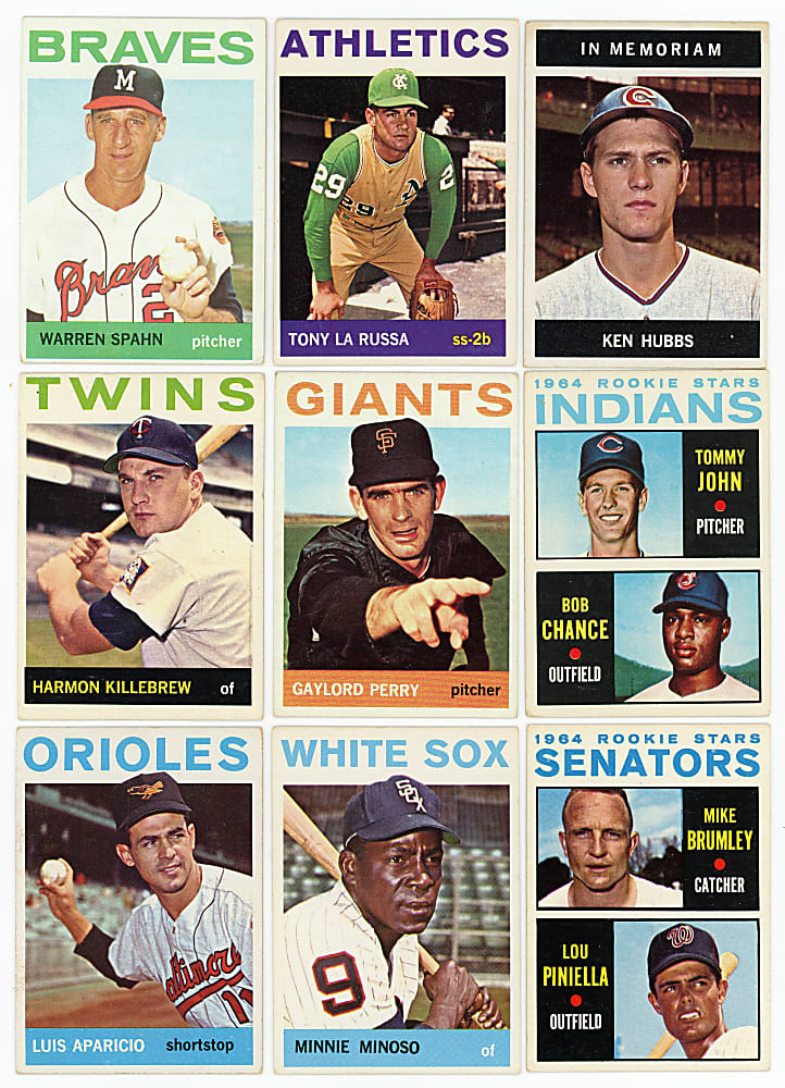 1964 Topps Near Complete Set (506/587) with Several Hall of Famers & Stars