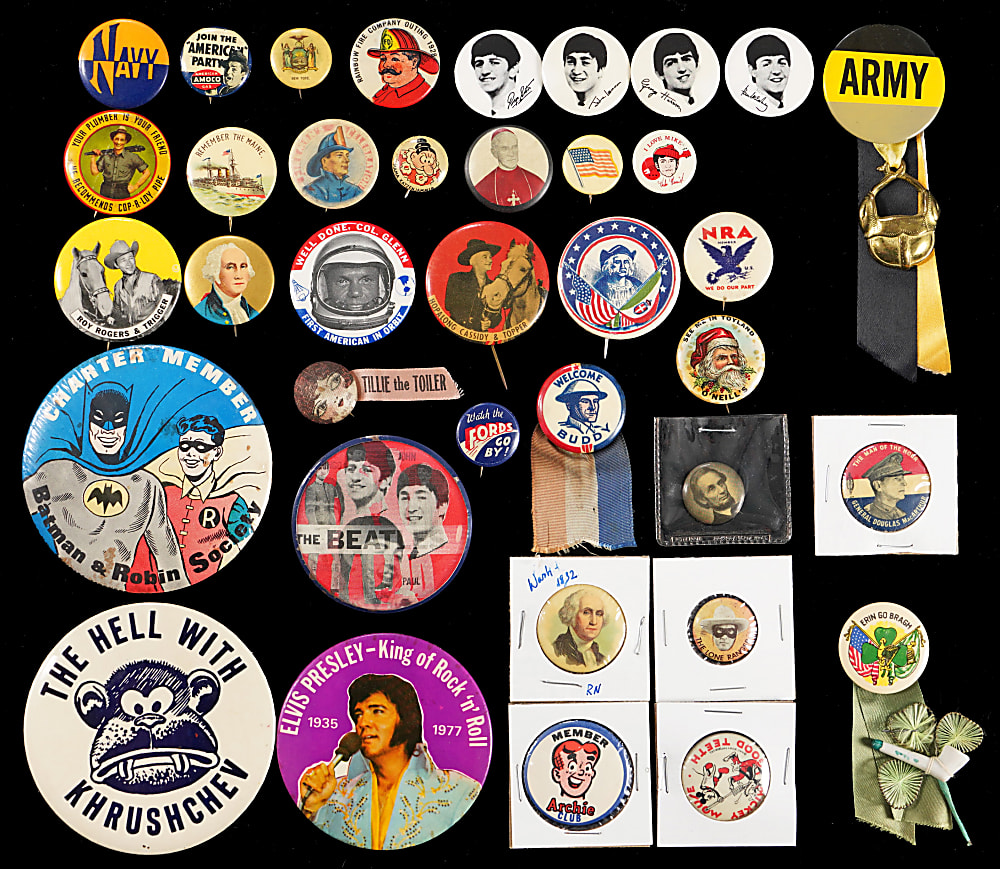 20th Century Americana and Military/WWII Pin & Trinket Hoard (500+)