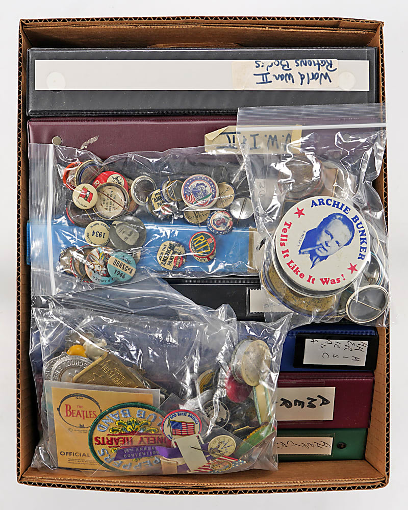20th Century Americana and Military/WWII Pin & Trinket Hoard (500+)