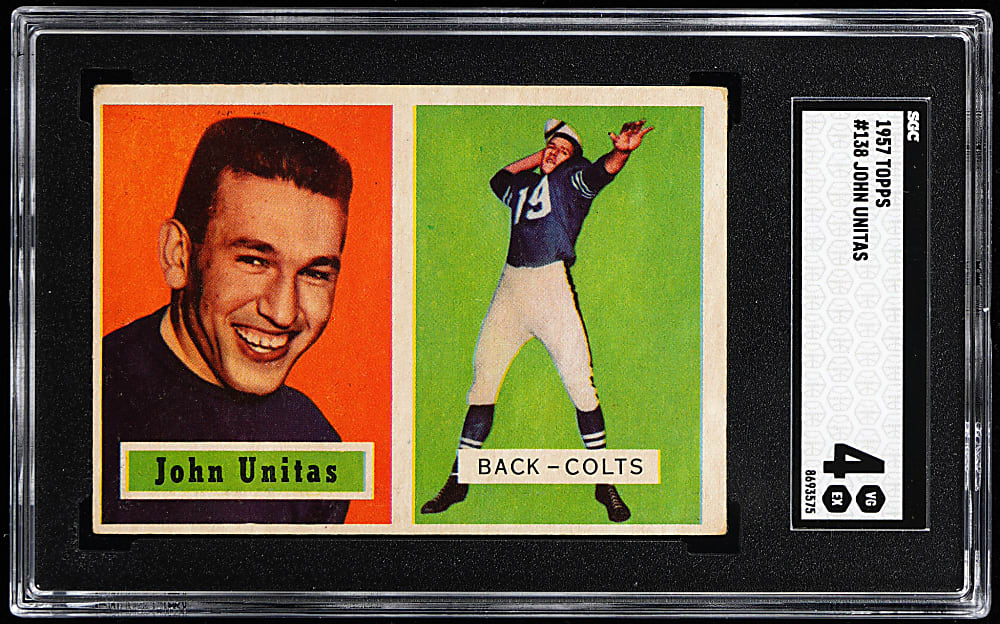1957 Topps #138 Johnny Unitas Rookie SGC VG/EX 4