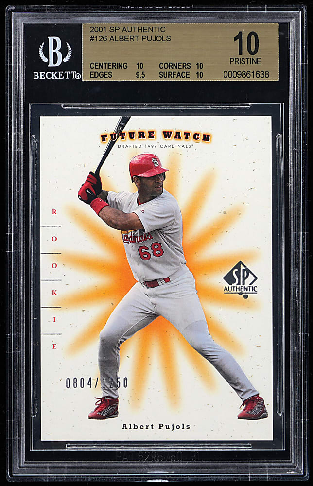 2001 SP Authentic #126 Albert Pujols Rookie BGS PRISTINE 10 - #/1250