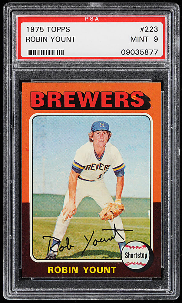 1975 Topps #223 Robin Yount Rookie PSA MINT 9