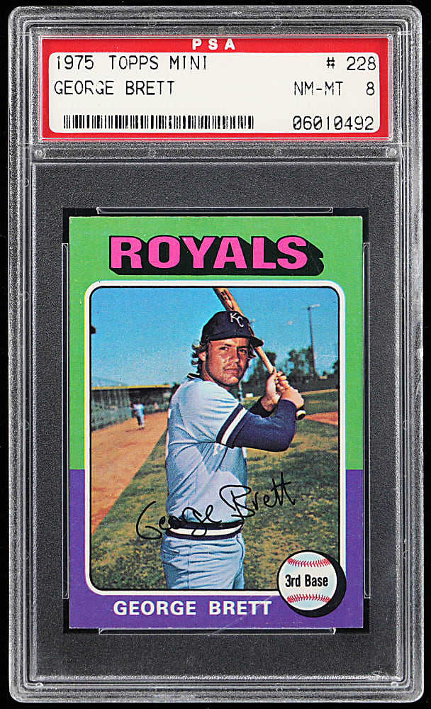 1975 Topps Mini #228 George Brett Rookie PSA NM-MT 8