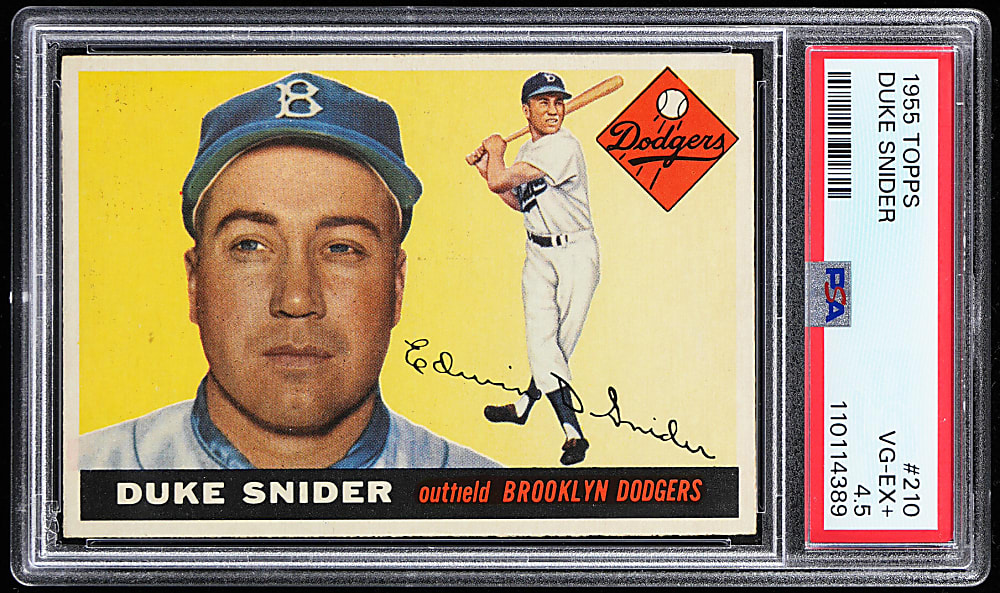 1955 Topps #210 Duke Snider PSA VG-EX+ 4.5