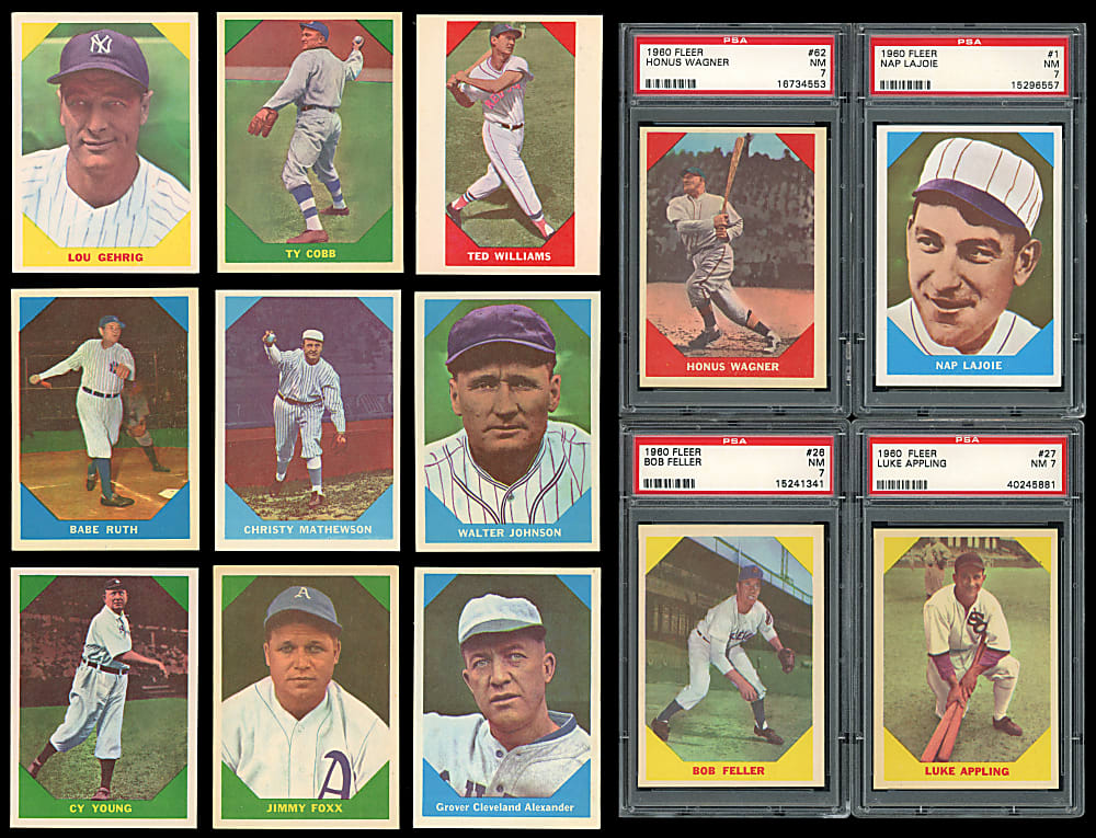 1960 Fleer Greats Complete Set (79) with 6 PSA NM 7 - Clean!