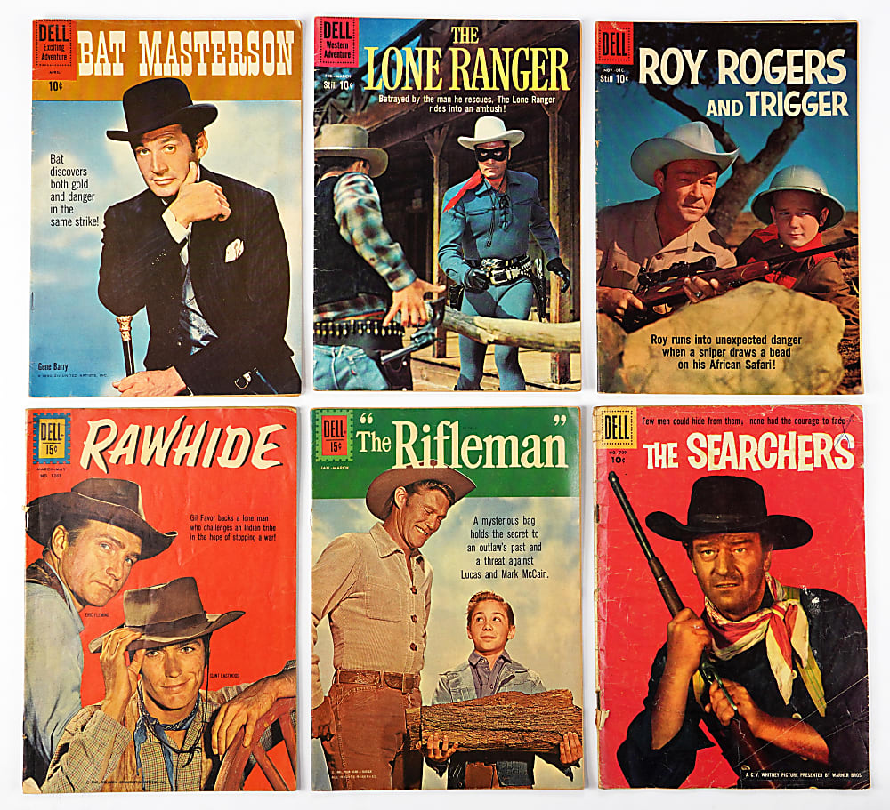1950s-1960s Comic Book Treasure Chest (77) with Super-Heroes & Westerns