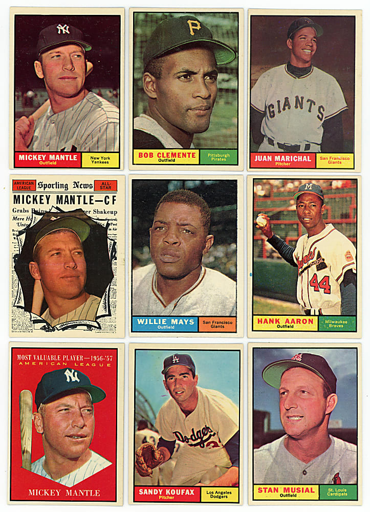1961 Topps Complete Set 587 Plus 3 Checklist Variations - Clean!