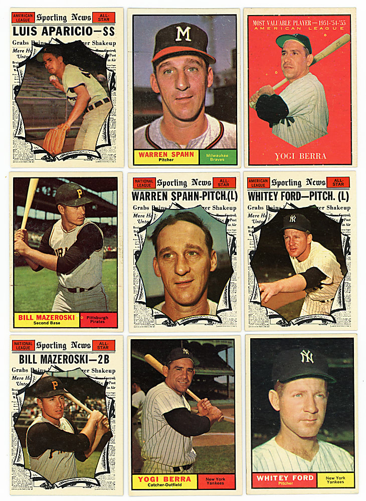 1961 Topps Complete Set 587 Plus 3 Checklist Variations - Clean!