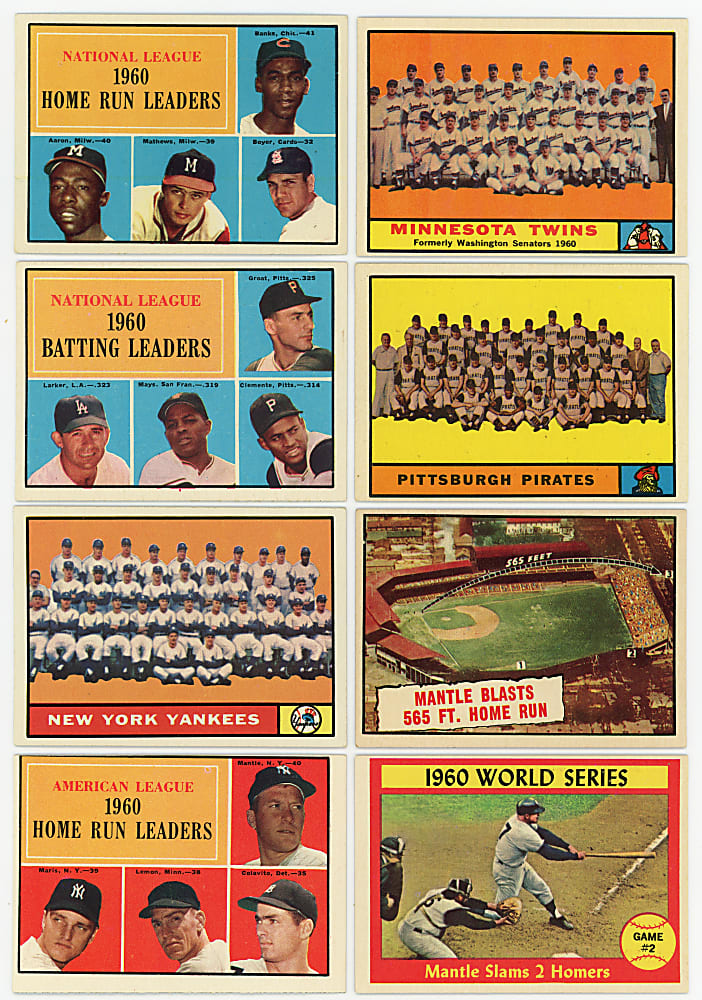 1961 Topps Complete Set 587 Plus 3 Checklist Variations - Clean!