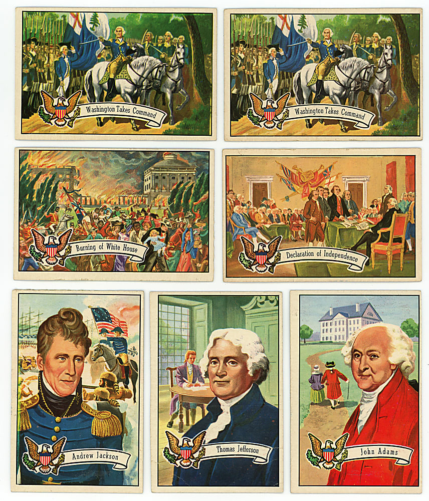 1956 Topps U.S. Presidents Collection (112) with Complete Set (36/36) & Near-Complete Set (32/36)