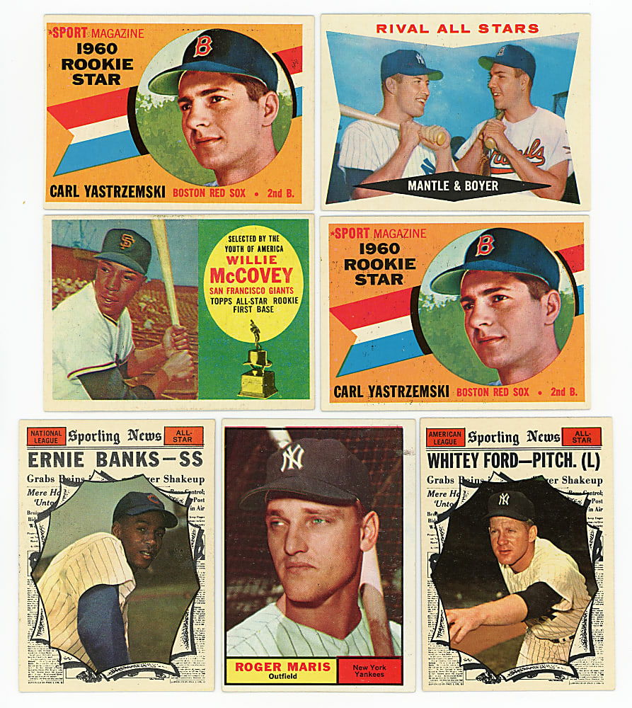 1960 & 1961 Topps Shoebox Collection (469) with Several Hall of Famers Including Aaron, Mantle & McCovey/Yastrzemski Rookies